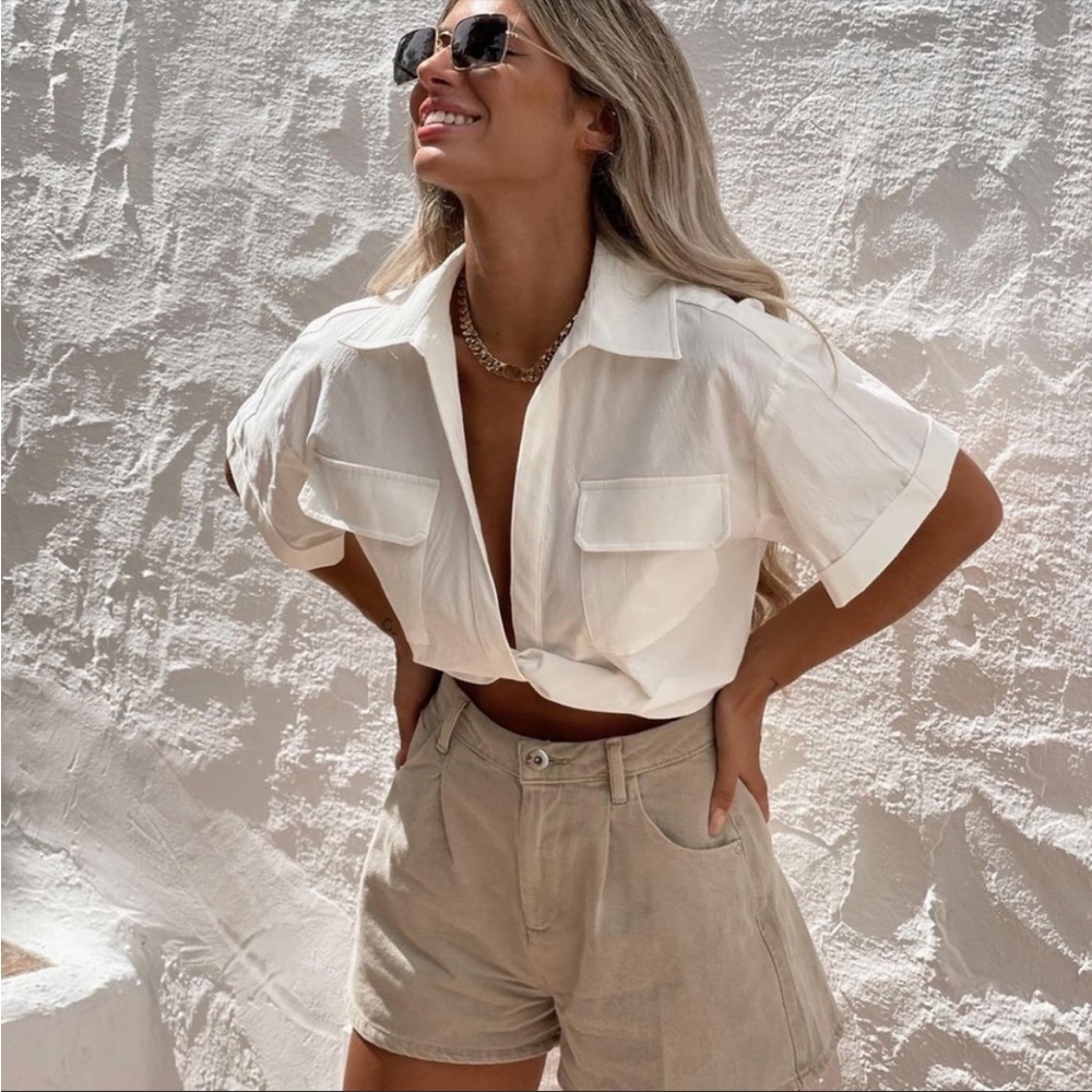 Zara crop with knot